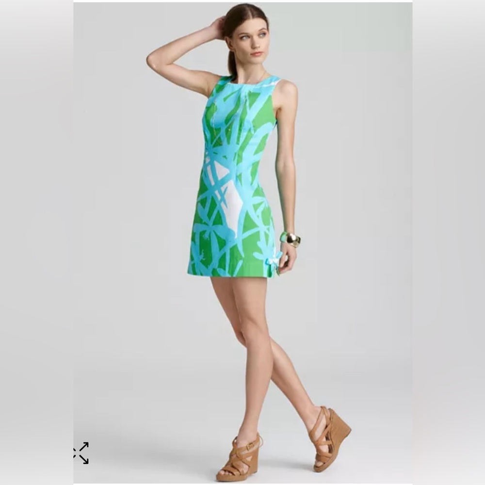 RARE Lilly Pulitzer Retro Delia Vibrant Dragonfly Dress Sz 2 (5/6)
